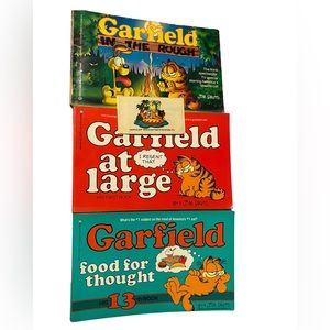 Vintage Garfield 1980s Books AND Sticker!!